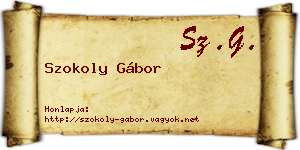 Szokoly Gábor névjegykártya